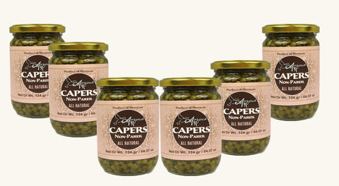Auzoud All-Natural Non-Pareil Capers, 4.37 oz (PACK OF 6)